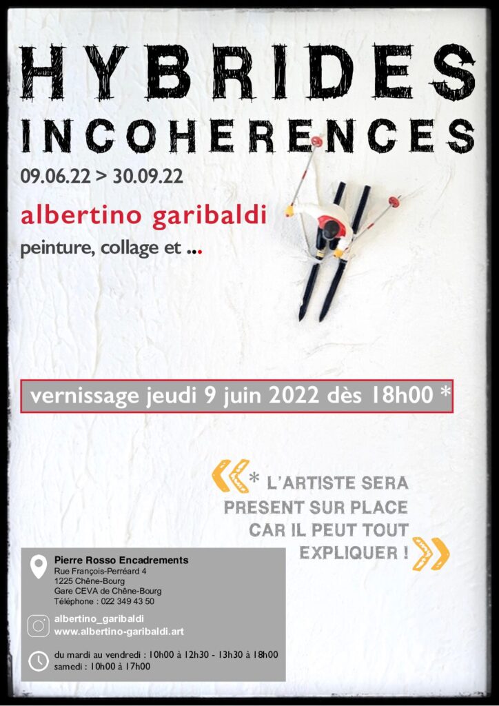 Affiche d'exposition, Hybrides incohérences, 2022