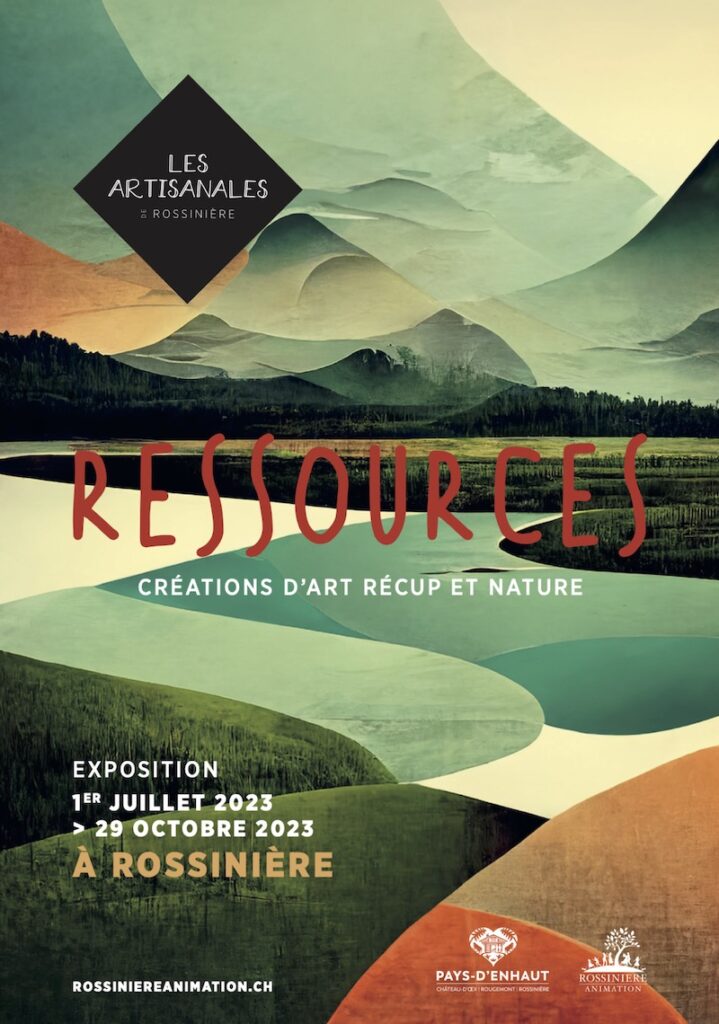 Ressources, exposition collective à Rossinière, affiche