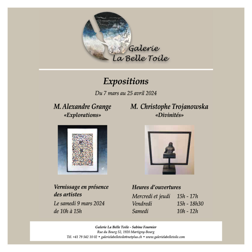 Grange Alexandre, Galerie la Belle Toile, flyer officiel 1ère page
